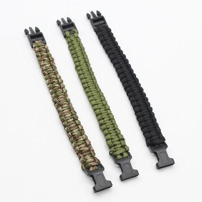 Cuerda trenzada de paracaídas de siete núcleos de 23 cm para emergencias al aire libre, EDC, para acampar, supervivencia, herramientas de pulsera de ahorro, pulsera de cuerda de paraguas