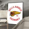 H-Hells A-Angels Moto Cool Skull Poster Sticky Wall Art Printing Waterproof Home Living Bed Room Bar Aesthetic Decor