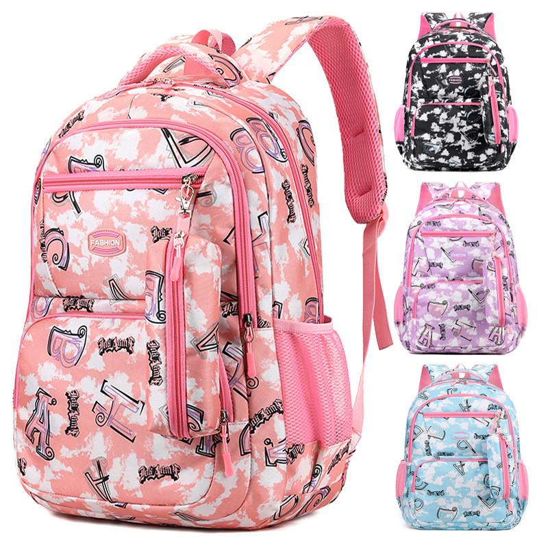 Patterned Alphabet Child Schoolbag Anti Splashing Water Wear Resistant Backpack