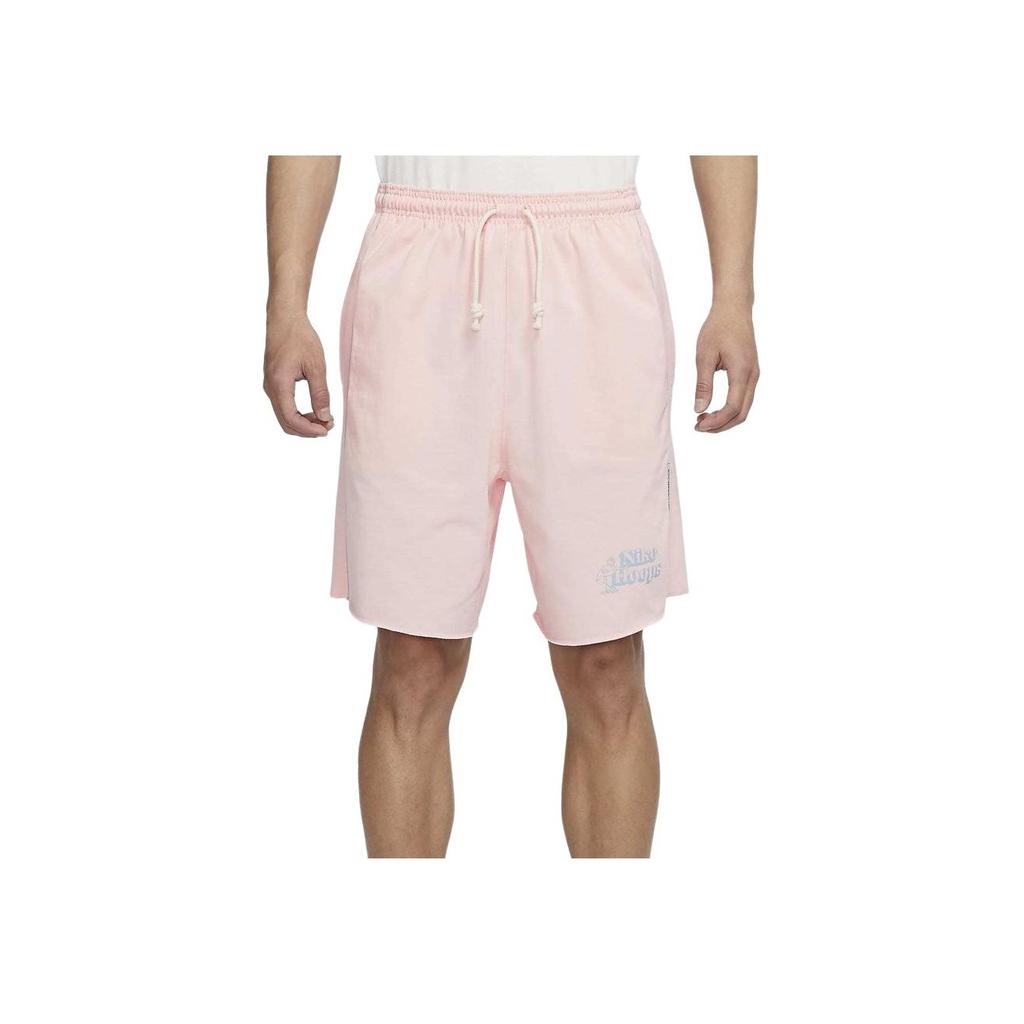 Nike Standard Issue Printed Logo Solid Color Shorts Men Bottoms Pink DH7384-610