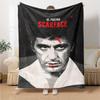 1pc Scarface-Inspired Flannel Blanket - Soft Cozy All-Season Throw for Bedroom, Sofa, Camping, Travel - Perfect Gift for Movie FansB89