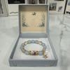 Lucky Handcrafted Beaded Bracelet With Elastic Cord For Men Women Gift Accessory
