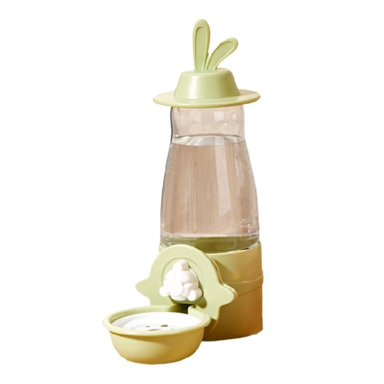 

Rabbits Feeder Rabbits Automatic Feeder Water Cage Mount Rabbits Water Dispenser зелений