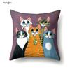Hongbo Cartoon Cat Print Cushion Cover Throw Pillow Case Home Decor Sofa Car Seat Cushions