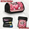 1pc Large Capacity Double Layer Flip Pencil Case Suitable for Schools, Offices & Travel - Cute Puppy Design with Zipper Closure, Large Capacity for Pe