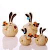 1 Paar zarte Oster-Knoblauch-Kaninchen, Kunstharz, Dekoration für den Schreibtisch, Figur, Ornament, molliger Hase, handgefertigte Figur, Tier, Geburtstagsgeschenk