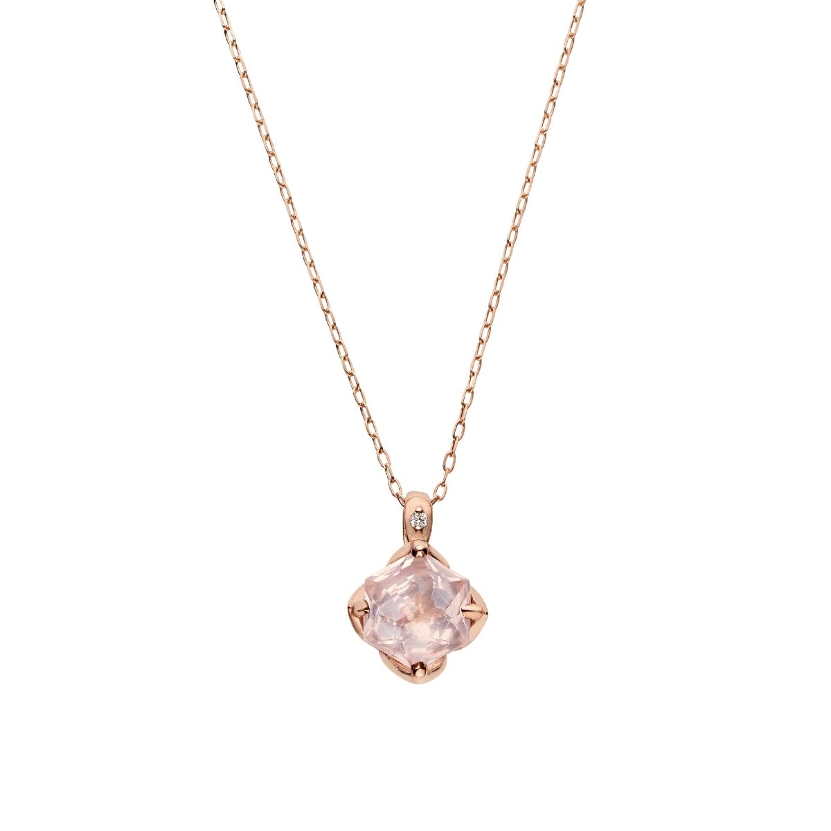 

Vendome K10 pink gold rose quartz necklace GJAN050542RQ [VIH Aoyama] рожевий
