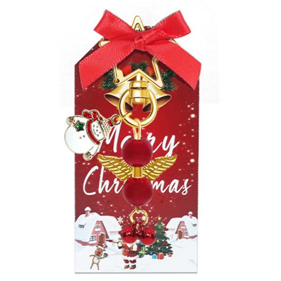 24 Christmas Angel Keychain Party Favors Set Red Organza Bag Gift Box Xmas Decorations Supplies Gift Tree Pendant Decoration