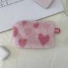 Bolsa pequeña de maquillaje con lazo estampado en rosa y negro para mujer, práctica minicaja para lápiz labial, neceser, bolsa para guardar toallas sanitarias.