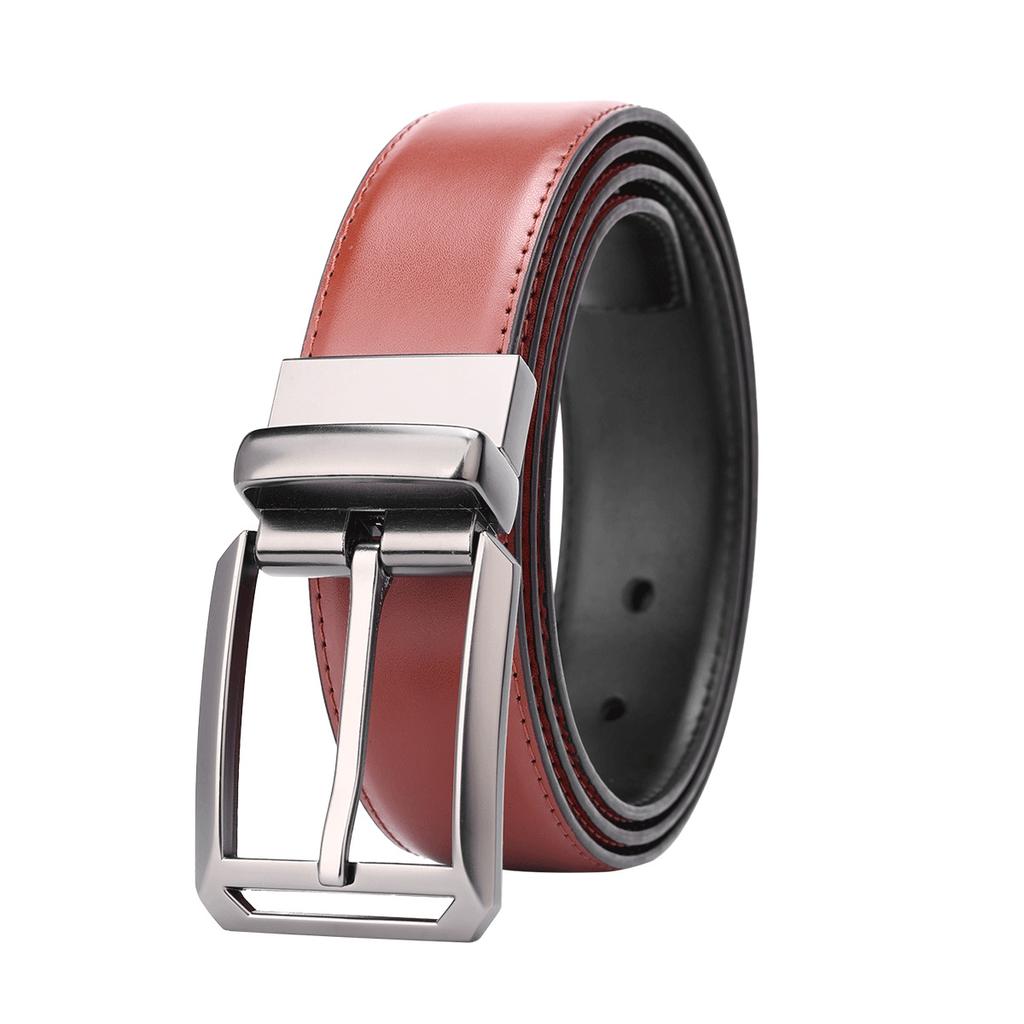 Double-Sided Use Men'S Belt Leather Pin Buckle Cowhide Belt High-End Versatile Belt Men