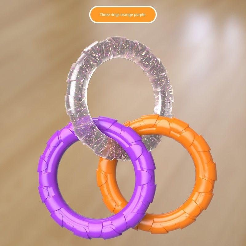 

Dog Toy Dog Training Ball Bite-Resistant Ball Molar Relieving Stuffy Handy Gadget Large Dog Malinois Training Belt Tetherball Pet Supplies Triple ring orange purple [interactive molars]]