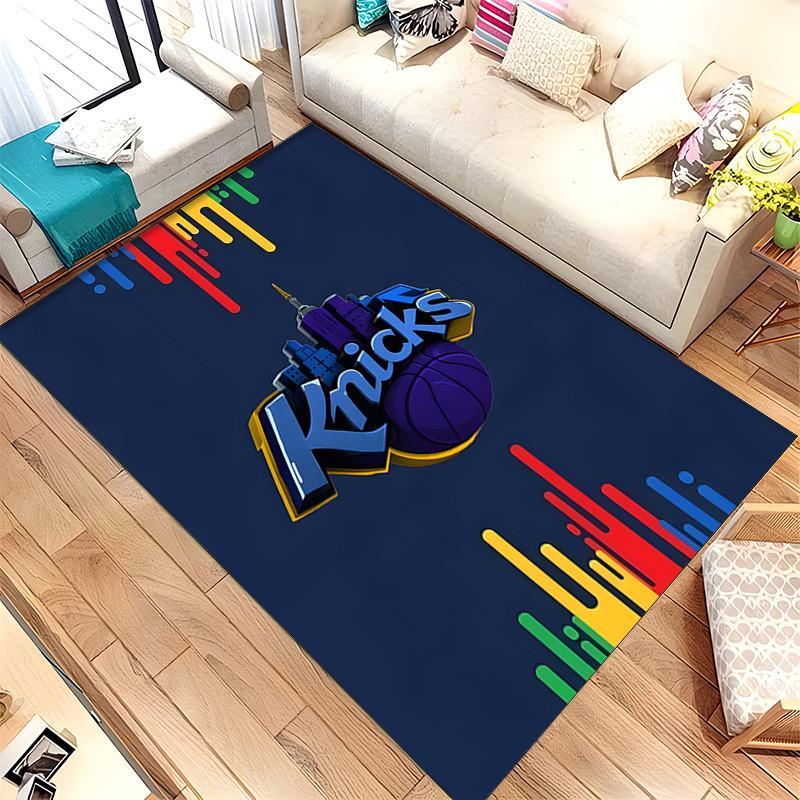 New York Knicks (1) Rug Suitable For Living Rooms Bedrooms Computer Rooms Dining Areas And Placement Under Tables And Chairs Also An Ideal Choice For 