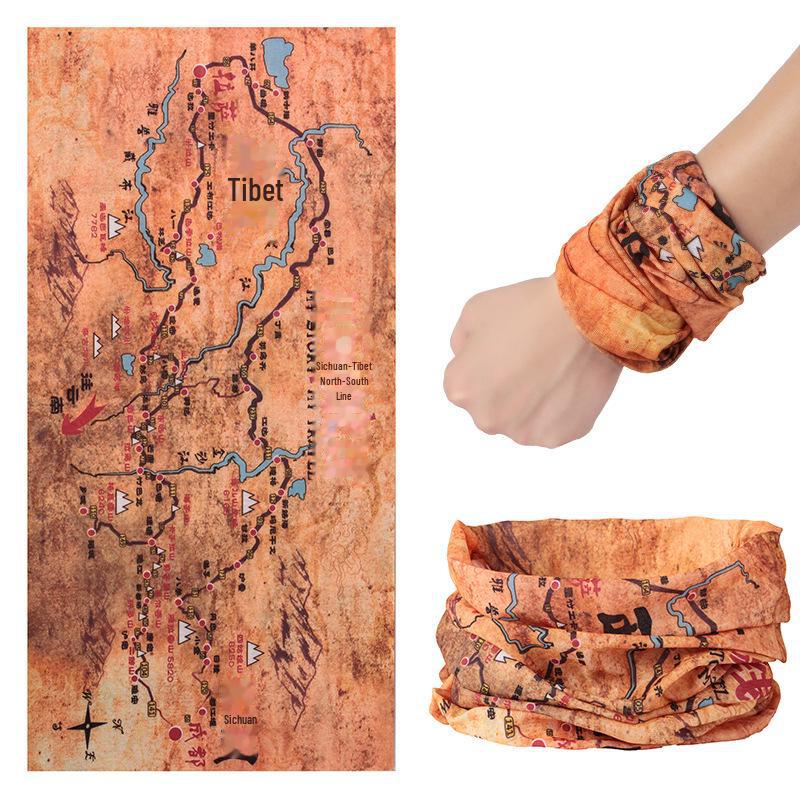 Eșarfă multifuncțională de înaltă calitate, fără cusături: Rezistent la praf, protecție solară, ciclism și utilizare în aer liber pe timpul verii, pentru bărbați și femei.