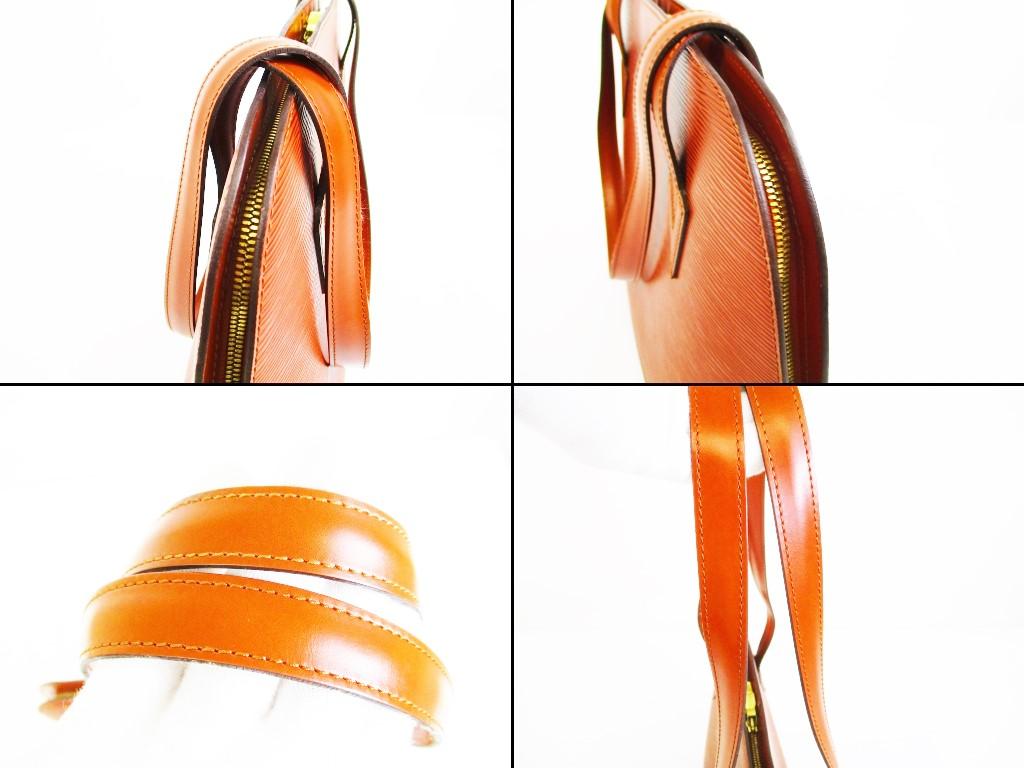 Authentic LOUIS VUITTON Epi Leather Brown Tote&Shoppers Bag Purse Lussac #6747 Refurbished