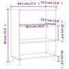 VidaXL Bibliothèque gris béton 69,5x32,5x90 cm bois d'ingénierie 828336