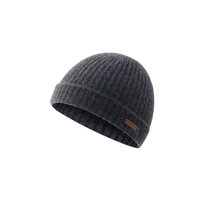 כובע סרוג קשמיר טהור לגברים - חם, טרנדי ורב-תכליתי לסתיו ולחורף