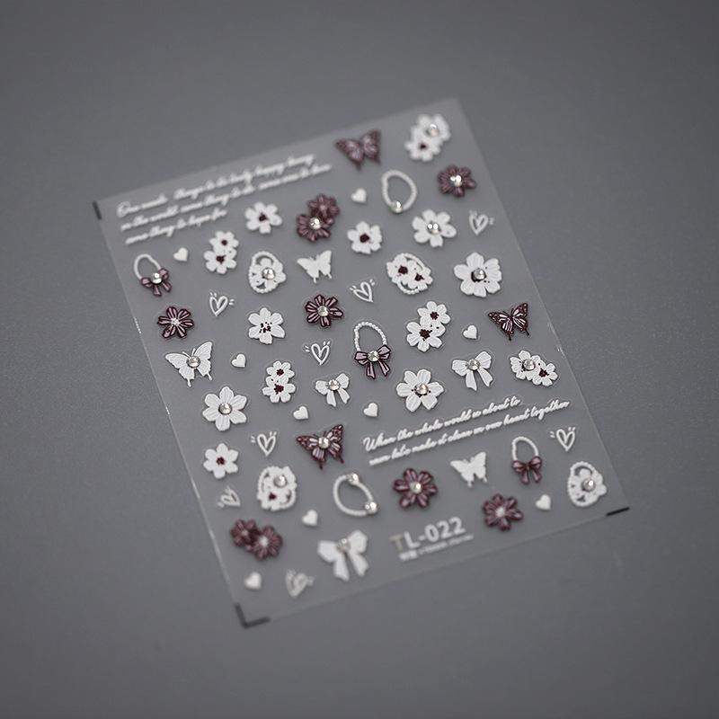 1pcs Cute Cat Claw 3D Jelly Relief Nail Stickers 3D Adhesive Stickers For Nails DIY Slider Nail Art Decorations