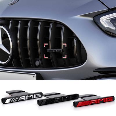 Car Chrome Front Hood Grille AMG Emblem Badge Auto Trinket Styling For Mercedes Benz GLA C E S G Class CLA GLK W211 W212 W213