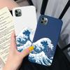 Anime Kanagawa Big Waves Ocean Wave Phone Case For iPhone 16 15 14 11 12 13 Pro Max Mini X XS XR 7 8 Plus SE Shockproof Cover