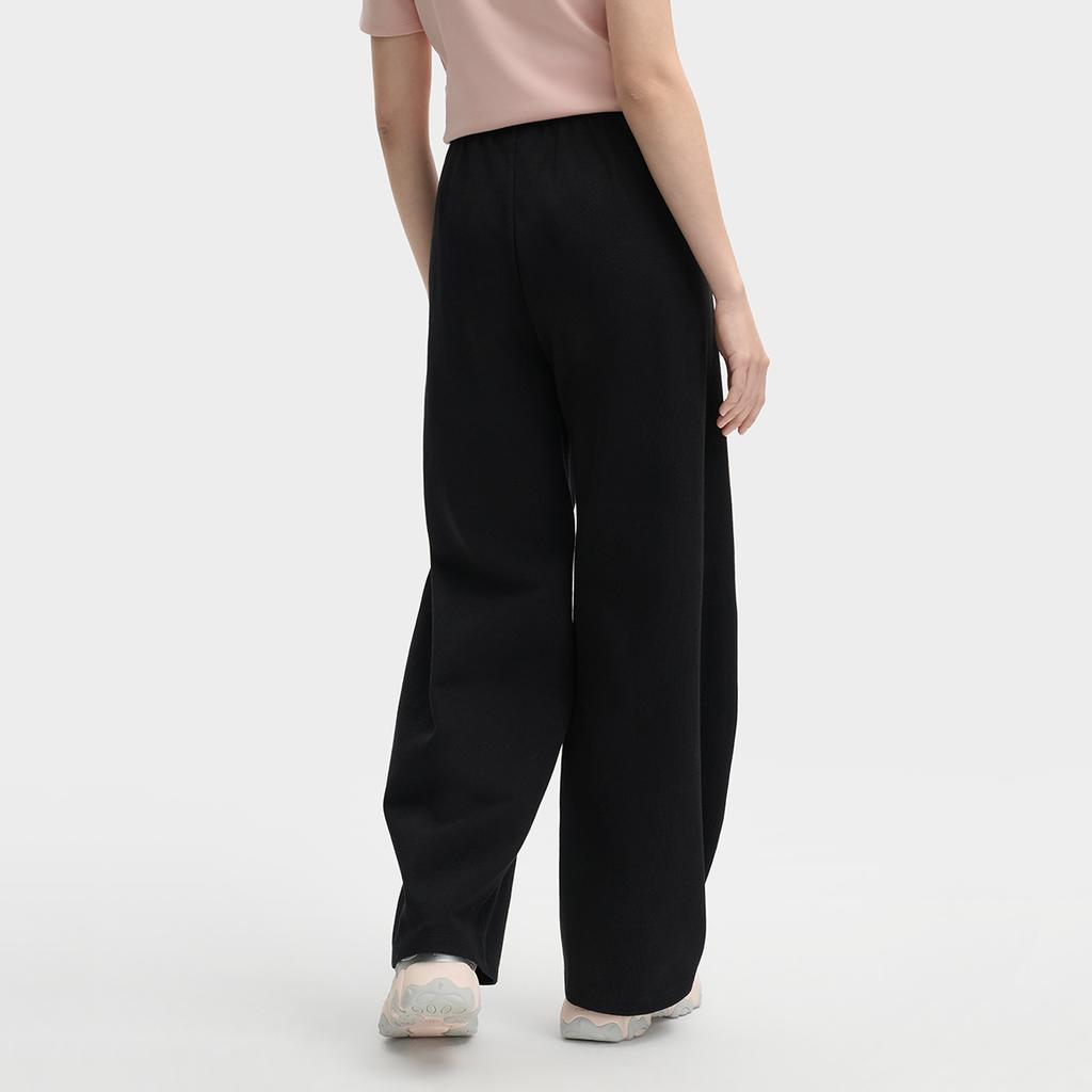 FILA Original Logo Lace-Up Fashion Knitted Wide-Leg Casual Pants Women pants Black F11W529601F-BK