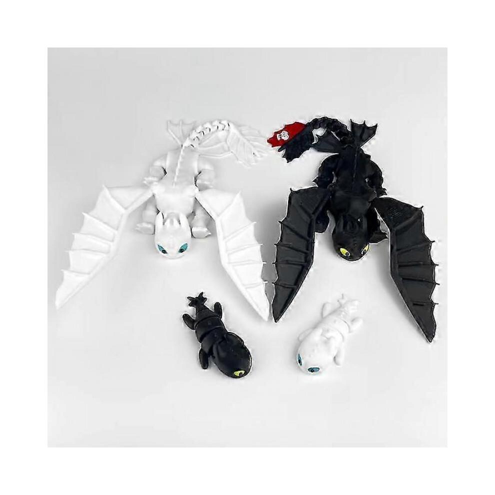 Figuren-Set 3D Ohnezahn und Nachtschatten - Sammlerstück Wie man ein Drache zähmt (22 cm)