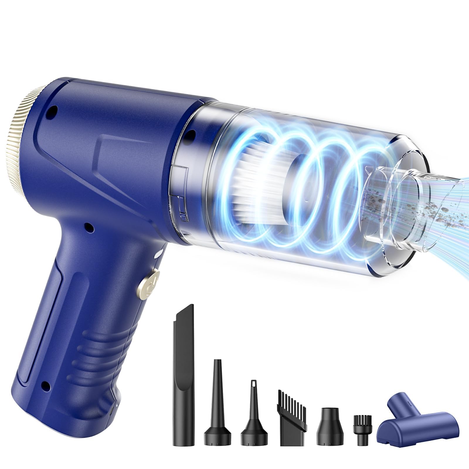 

Model Car Vacuum Handheld Cordless Handheld Vacuum Cleaner with Powerful Low Fast for Home and Commercial Use [2025 Cleaner] Suction, Wet/Dry Use, чёрный