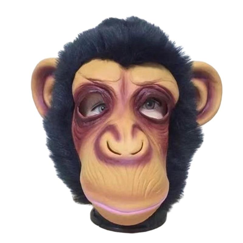 

Латексная смешная маска Животные Головной убор Лошадь Аксессуар для Хэллоуинской вечеринки Косплей Monkey