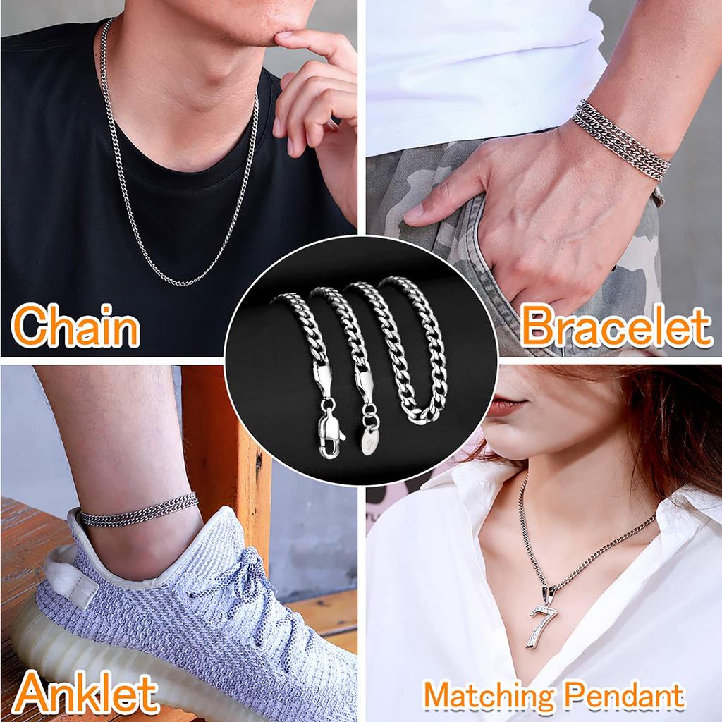 Halskjede 4mm Bredde K18 Gull 316L Rustfritt Hip Unisex KRKC&CO Kjede, Populær, Kihei, Kjede, Belagt/Sølv, Stål, Hop, Rapper, Herretilbehør,