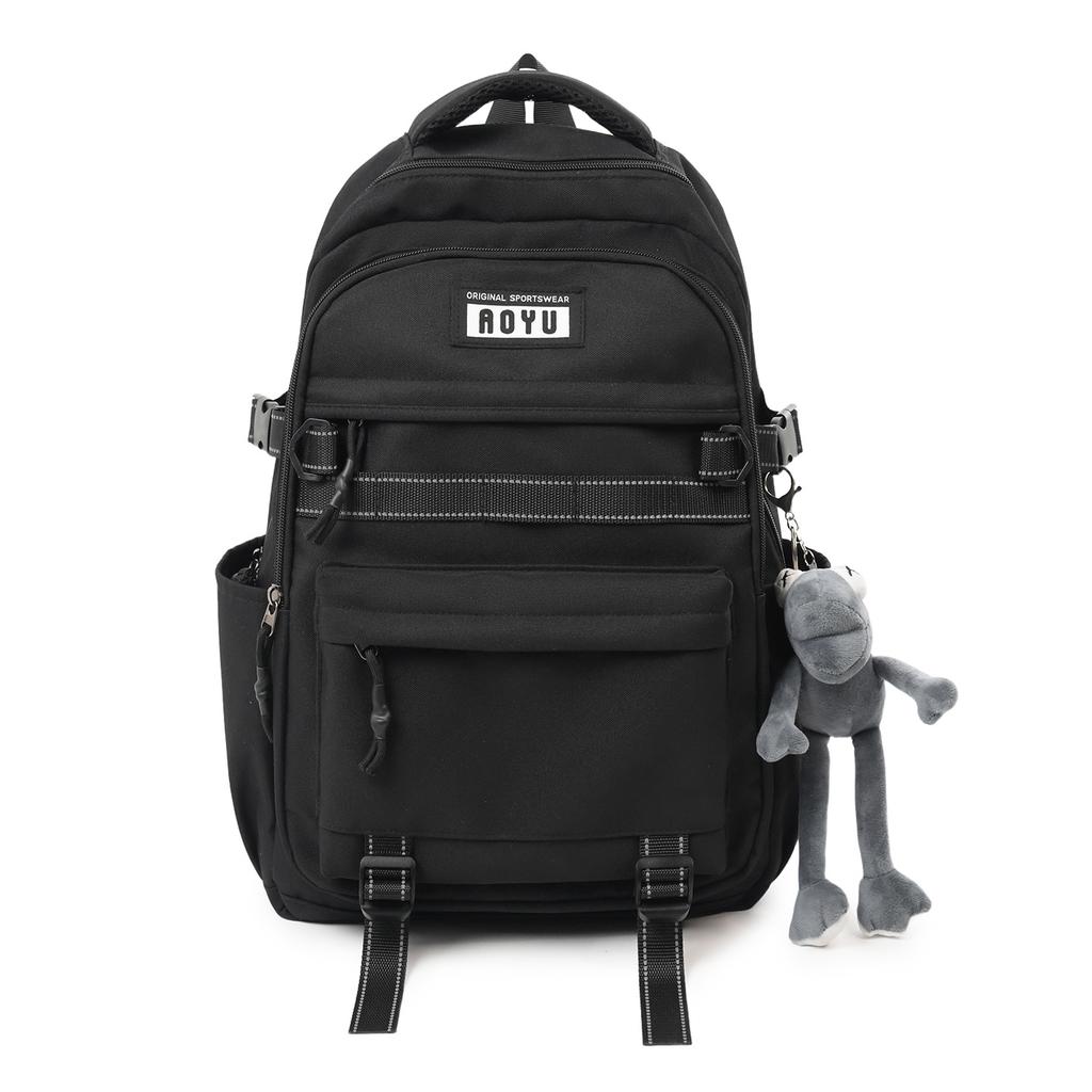 Schoolbag Japanese simple large-capacity schoolbag for male and female junior high school students High school students Durable backpack