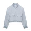 Summer 2024 Women's European-American Style Bomber Jacket with Large Pockets