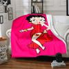 1pc Betty Boop Moon Flannel Blanket,Ultra Soft Warm Plush Throw for Home Bedroom Bed Sofa Cover Camping Picnic gift Y72430