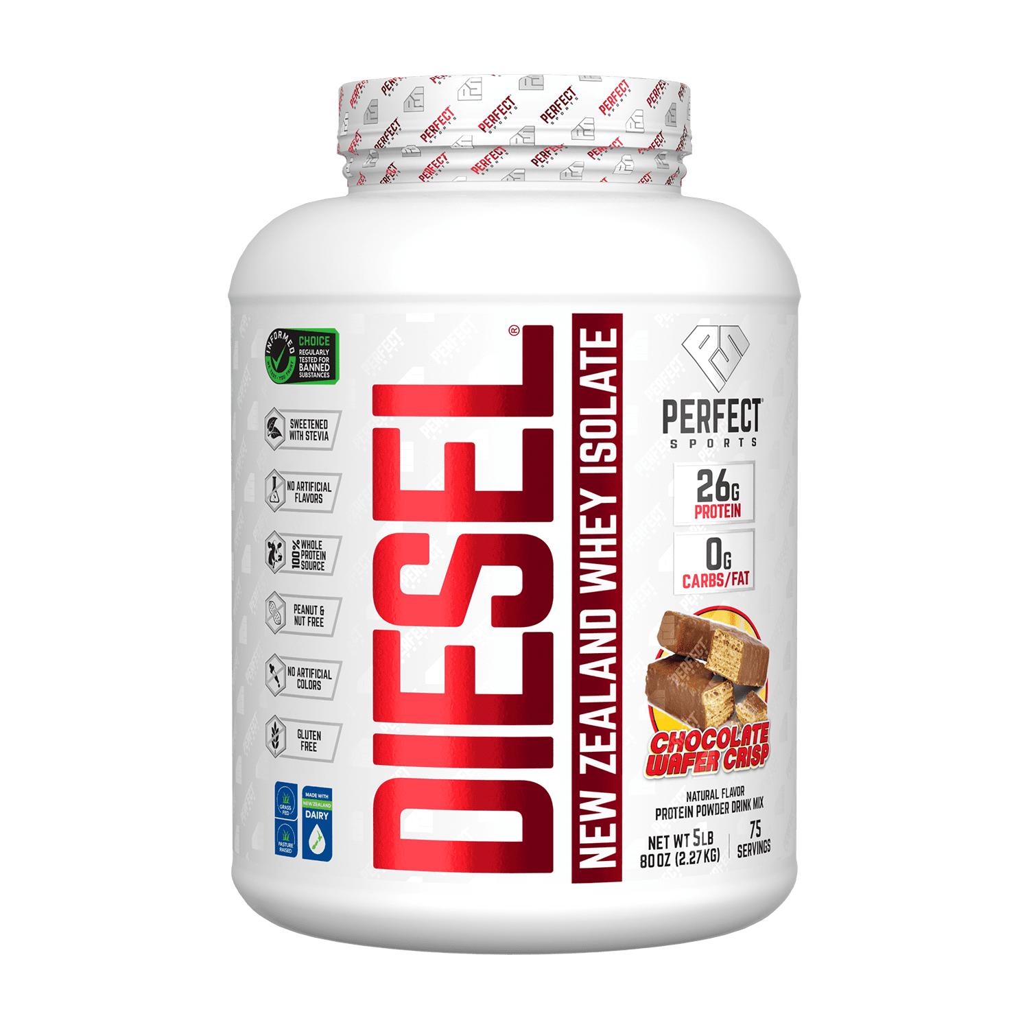 

Diesel, New Zealand Whey Isolate, Chocolate Wafer Crisp, 2.27Kg(5Lbs)