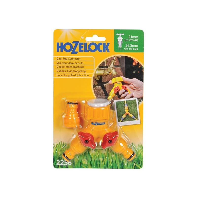 Hozelock 2256 Dubbelkontrollkrananslutning 3/4 tum Bsp