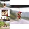 Vibrant Acrylic Cartoon Christmas Dog Car Hanging Decoration For Stylish Vehicle Decor