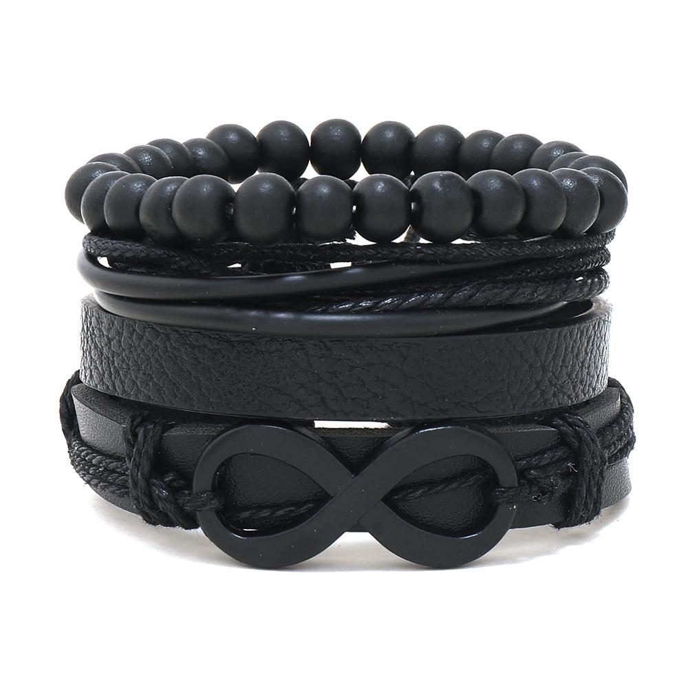 Unisex Handmade Woven Leather Bracelet - European and American Style Jewelry