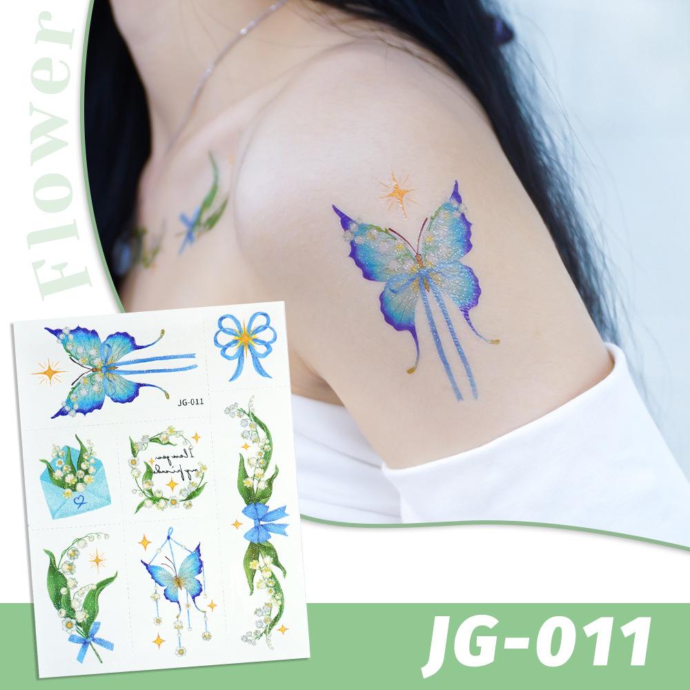 Rikalong Waterproof Cartoon Glitter Tattoo Stickers - Dreamy Gradient Face Designs 120*158mm