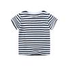 New Arrival Boys' Stripes Crab Short-Sleeved T-shirt Small and Medium Children's Tops Children's Summer Clothing Baby Cotton T-shirt Base 8