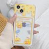Adorable Cheese Expression Phone Case for iPhone 11/12, XR/XS Max - Card Holder