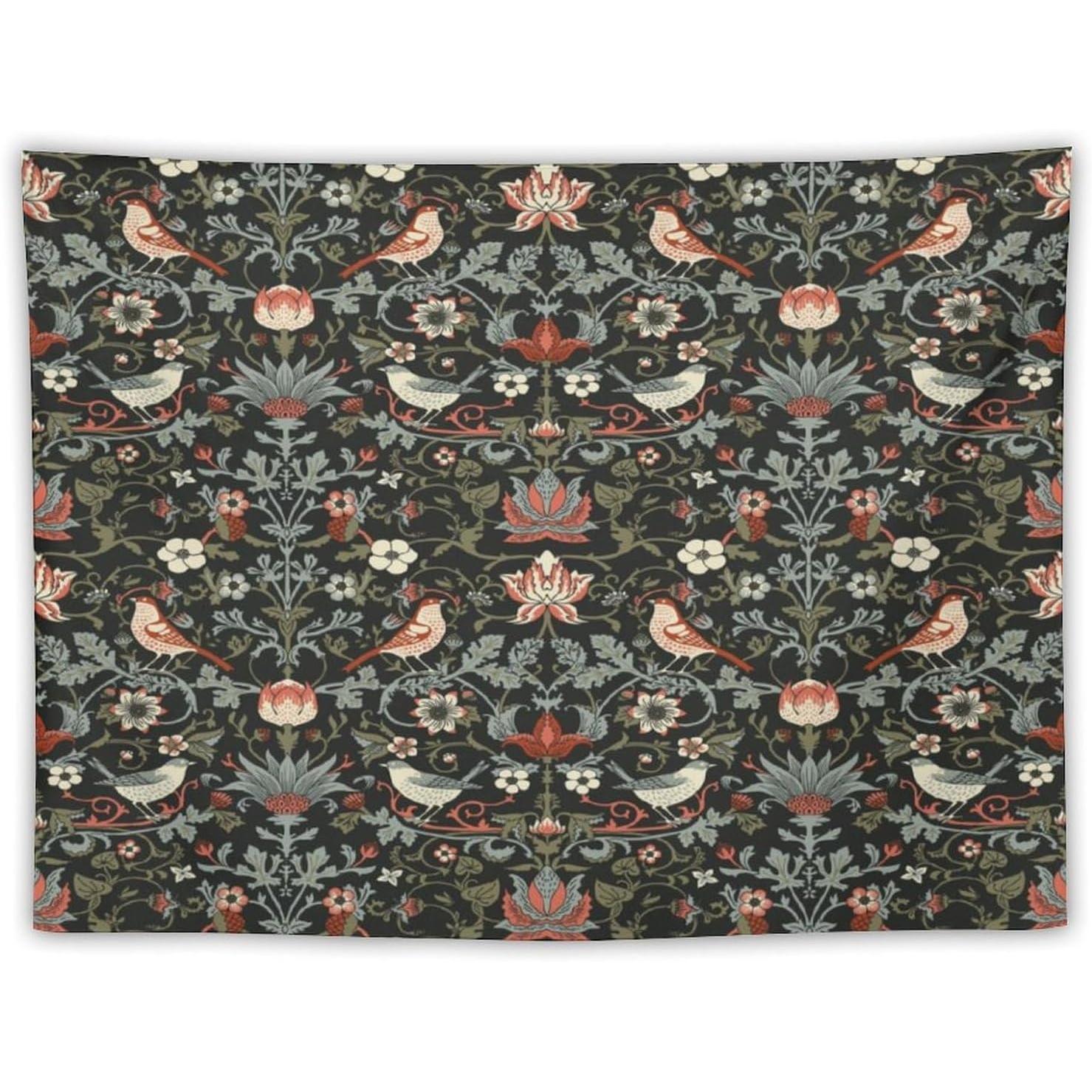 William Morris Beard Boho Retro Tapestry 75x100