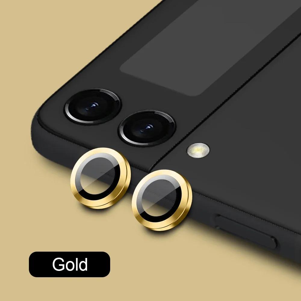 1Set High-end Metal Ring HD Camera Lens Film For Samsung Galaxy Z Flip 7 6 5 4 3 Anti-scratch Tempered Glass Lens Protect Cover