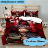 Custom Name 3PCS Champion Rhea Wrestling Bedding Set, Including 1pc Duvet Cover And 2pcs Pillowcases, Suitable for Dorms and Bedrooms Gift