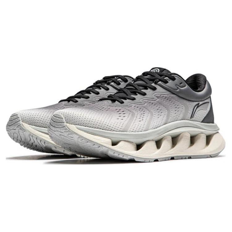 Li Ning Abrasion Resistant Low top Running Shoes Men's Gray Black AZGU005-3