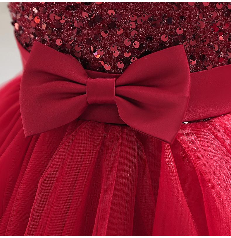 Luxuriöses flauschiges Netz-Prinzessinnenkleid für Mädchen für Abendauftritte und Geburtstage