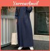Casual Denim Dress With Pockets For Women In Autumn 2024