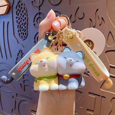 Cartoons Come Together To Paste Shiba Inu Keychain Doll Pendant Bag Key Chain Pendant Couple Qixi Festival Small Gifts