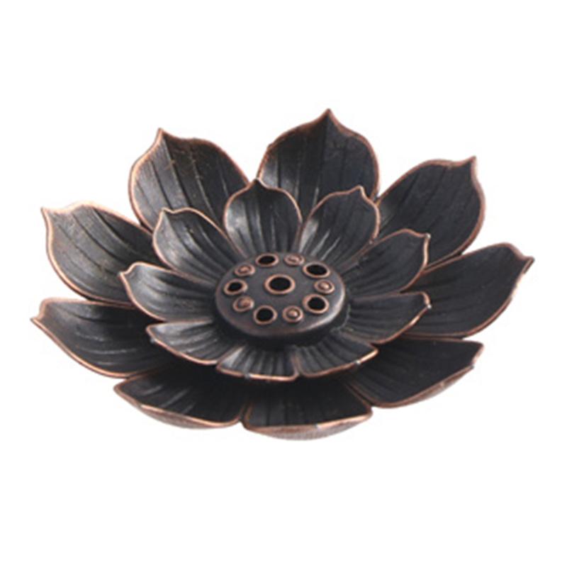 Piastra porta incenso in lega, piastra porta incenso, piastra bruciatore, spirale buddista, incensiere di loto