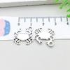Set di 100 Ciondoli Gatto Farfalla Luna Argento Antico per Braccialetti e Collane Fai da Te