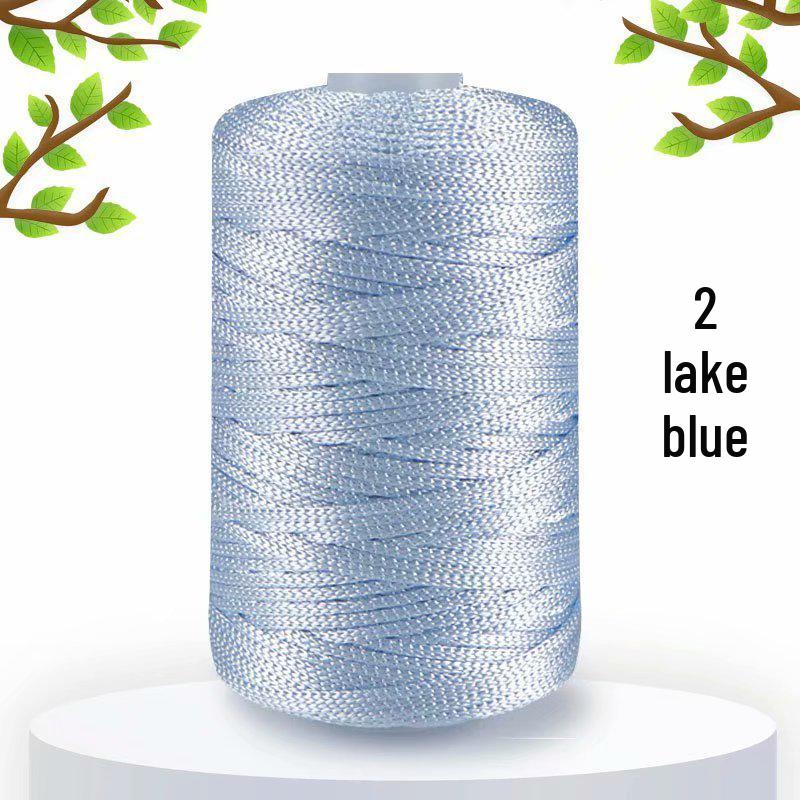 125g Lightweight Ice Silk Linen Yarn for Summer Hats, Medium-Fine Knitting, DIY Bags, Cushions & Shiny Hollow Yarn