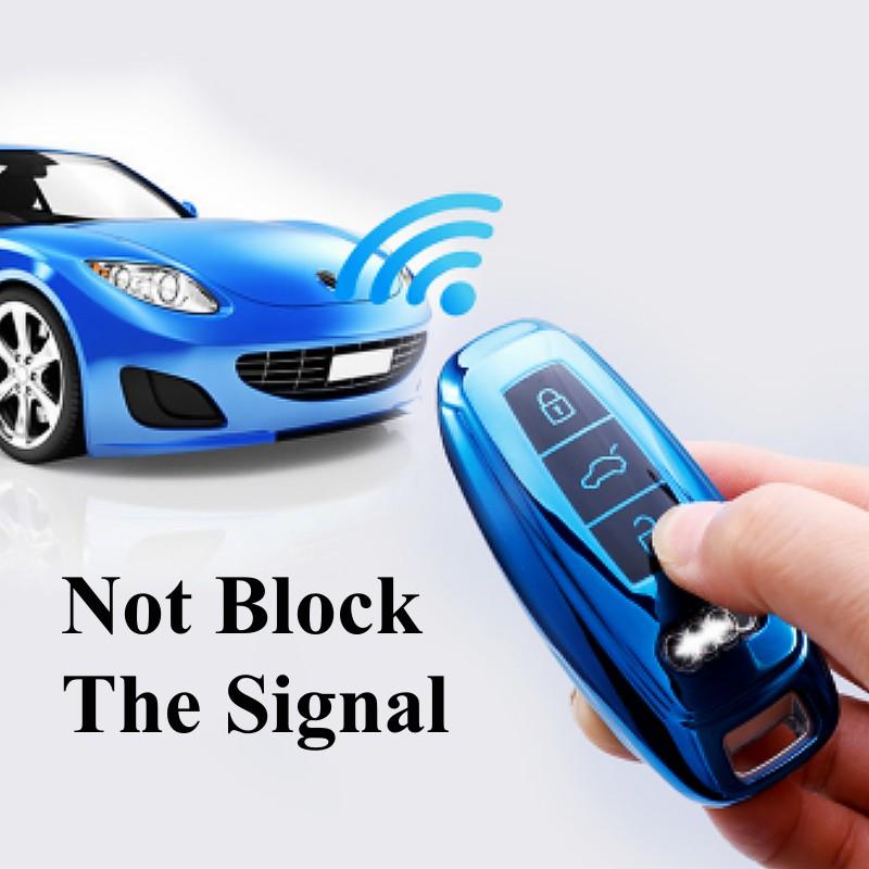 High Quality TPU Car Remote Key Case Shell Cover for A6 A7 A8 E-tron C8 D5 Q7 Q8 2018 2019 Protector Holder Fob Accessories