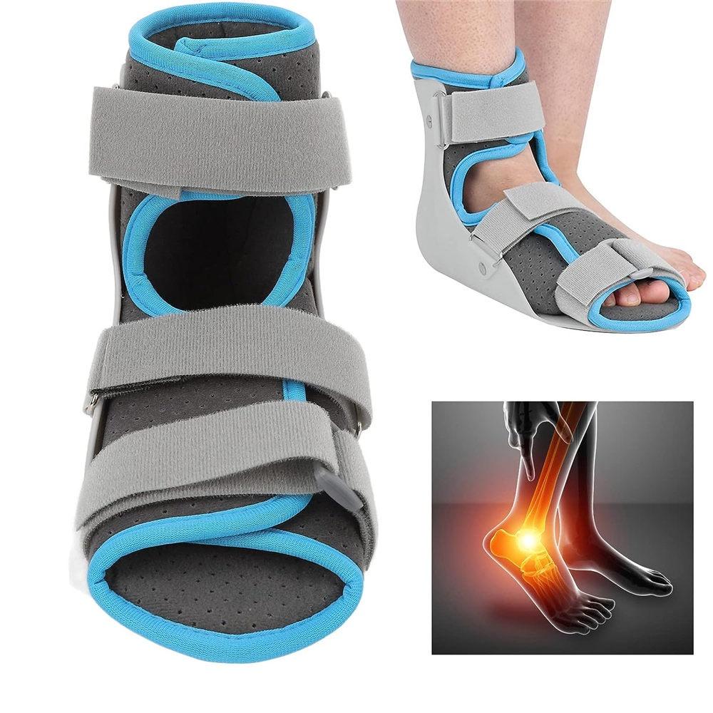 Ankle Stabilizer, Breathable Hook and Loop Injury Recovery Adjustable Ankle Fixation Brace Foot Drop Brace Postural Correct Breathable Shock Brace